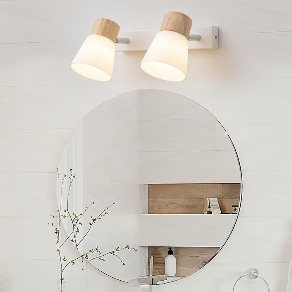 Ozawa Nordic LED Vägglampa Trä/Glas Vardagsrum/Matsal Vit
