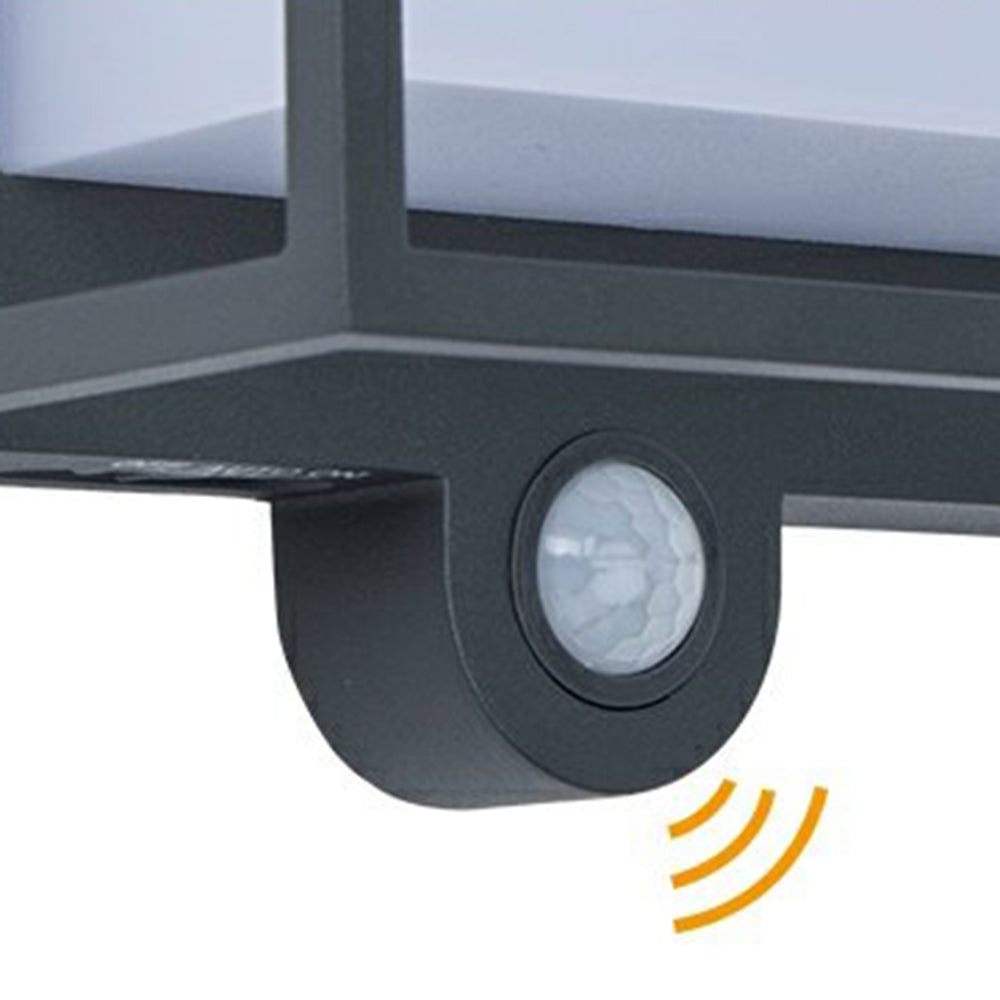 Carvallo – Fyrkantig solcellad utomhusvägglampa med rörelsesensor och justerbart belysning