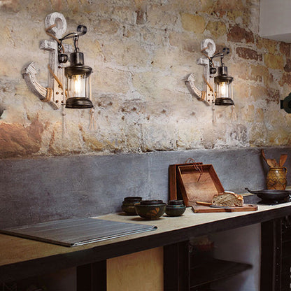 Austin Vintage LED Vägglampa - Anker, Mat- / Vardagsrum, Metall/Trä