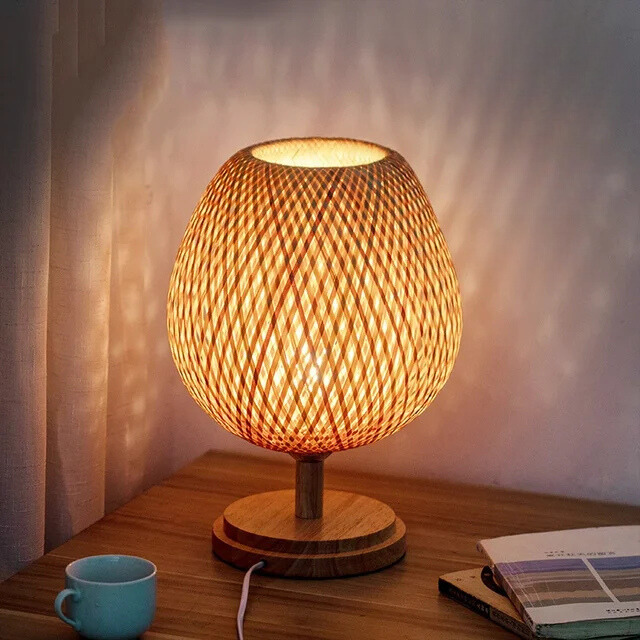 RustiekLjus - Vintage Bamboobordslampa