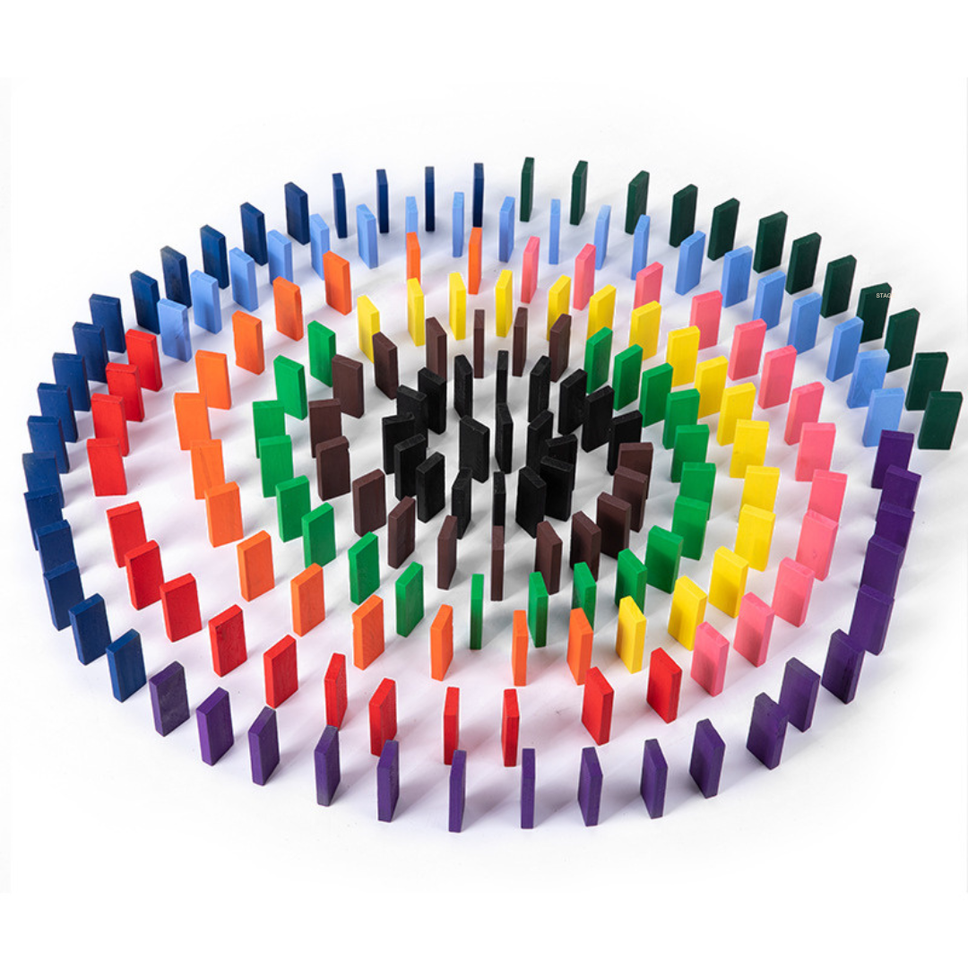 Montessori Trä Domino Stenar