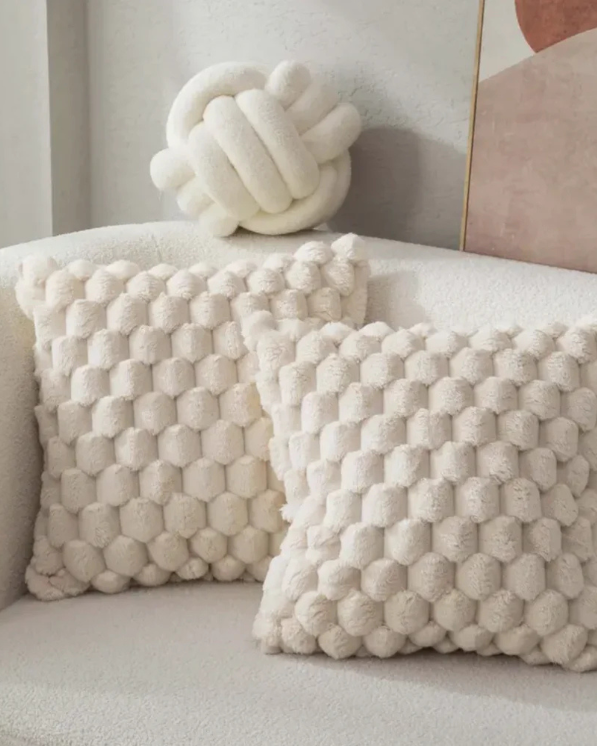 Carvallo – Lyxig Plysch Dekorativ Kudde med Lush Textur för Elegant Komfort