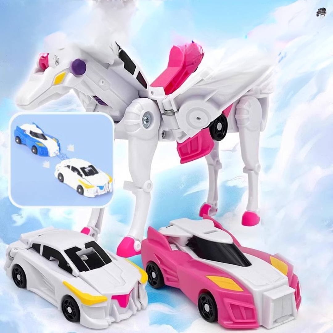 Magnetiska enhörning transformerande bilar
