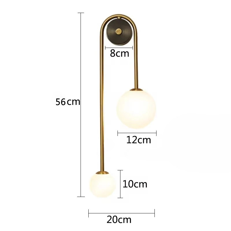 AuroraGlass Vägglampa - Modern LED-lampa för Sovrum och Vardagsrum