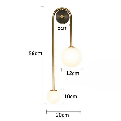 AuroraGlass Vägglampa - Modern LED-lampa för Sovrum och Vardagsrum