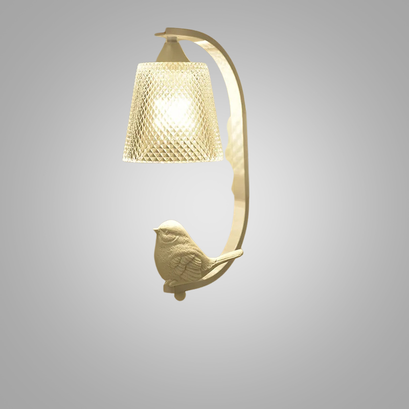 NordicBird - Modern vägglampa med fågeldesign för sovrum och vardagsrum