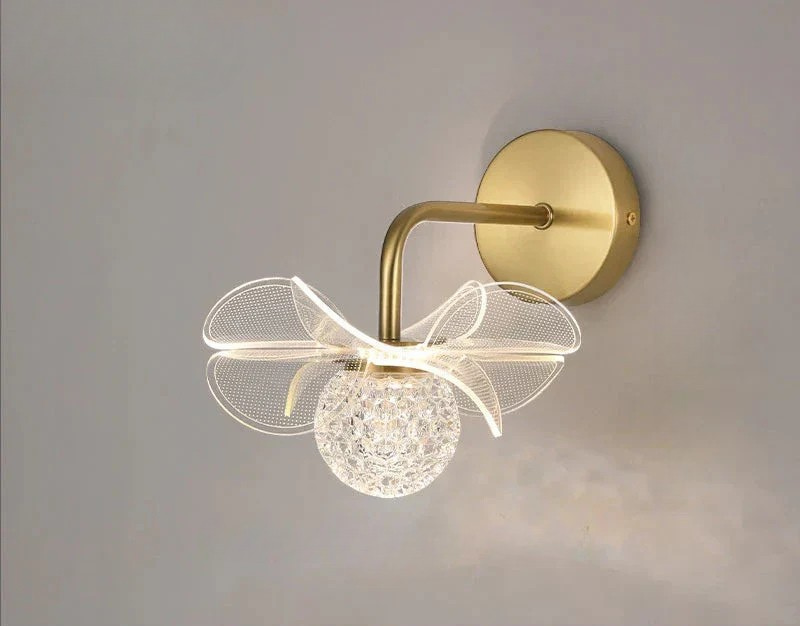 BloomGlow - Modern Blom Vägglampa med LED Belysning