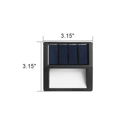 LED-Solarlampa - Terrassbelysning för utomhusbruk, Rund, Fyrkantig, Vattentät