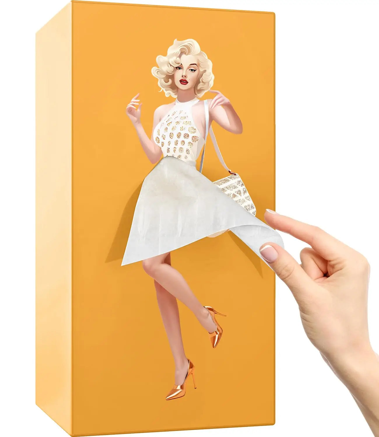 Flygande kjol vävnadslåda