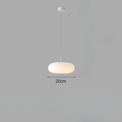 Nyxora | Modern hängande lampa i crema i minimalistisk kandelaberstil med varmt LED-ljus