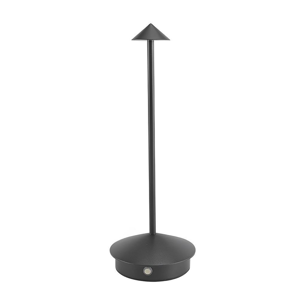 LuminZen - Modern Bollarformad Skrivbordslampa med RGB Färgförändring och Trådlös Laddning