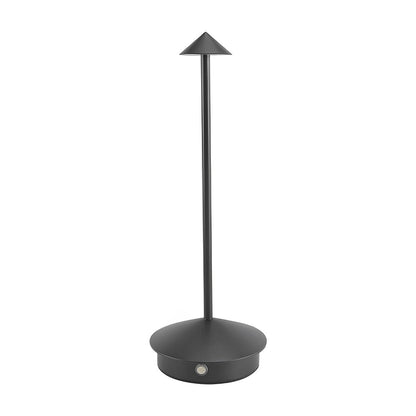 LuminZen - Modern Bollarformad Skrivbordslampa med RGB Färgförändring och Trådlös Laddning