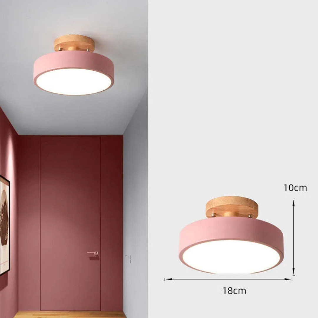 Illumine Halo | Taklampa av trä med integrerad LED i minimalistisk stil