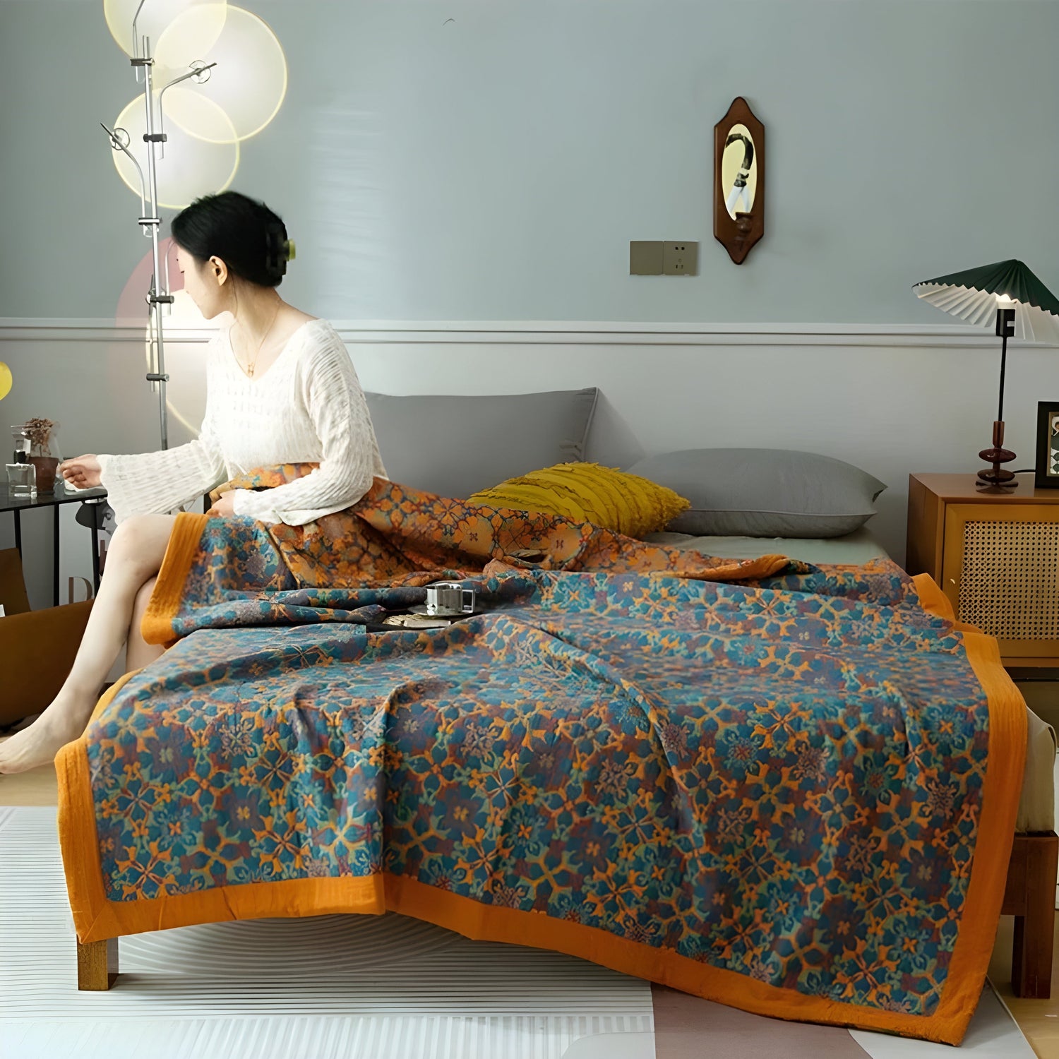 EthniWeave Filt – Dekorativ bomulls-ethno-filt