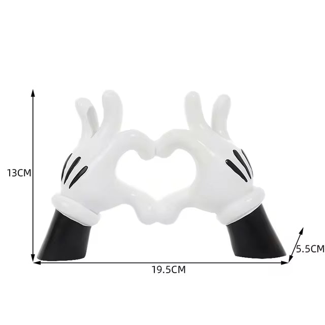 Tecknad handgest dekorativ konstartikel för unik heminredning