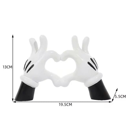 Tecknad handgest dekorativ konstartikel för unik heminredning