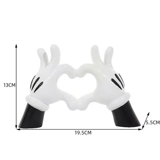 Tecknad handgest dekorativ konstartikel för unik heminredning