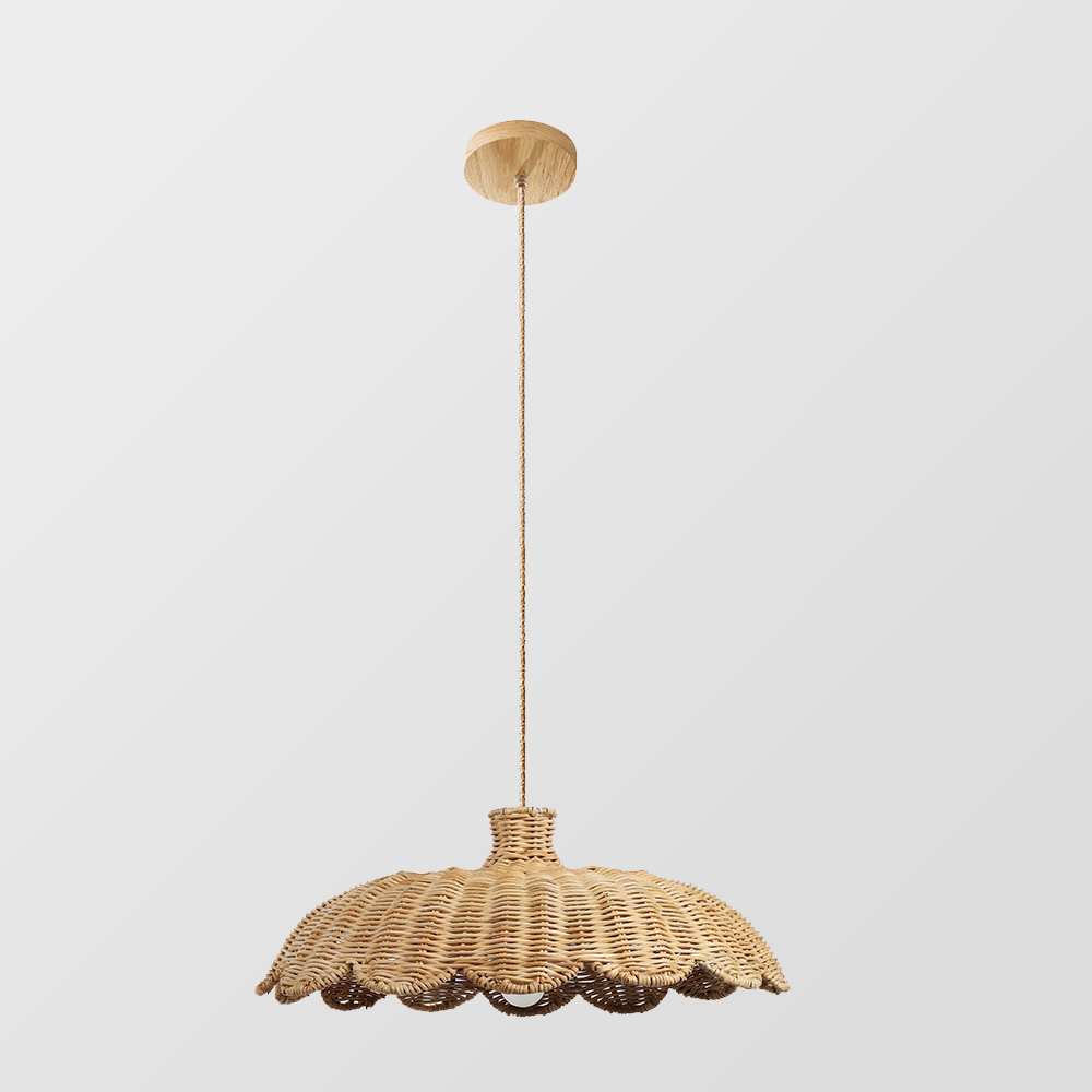 Boho Kreativ Dekor Rattan Vävd Hänglampa