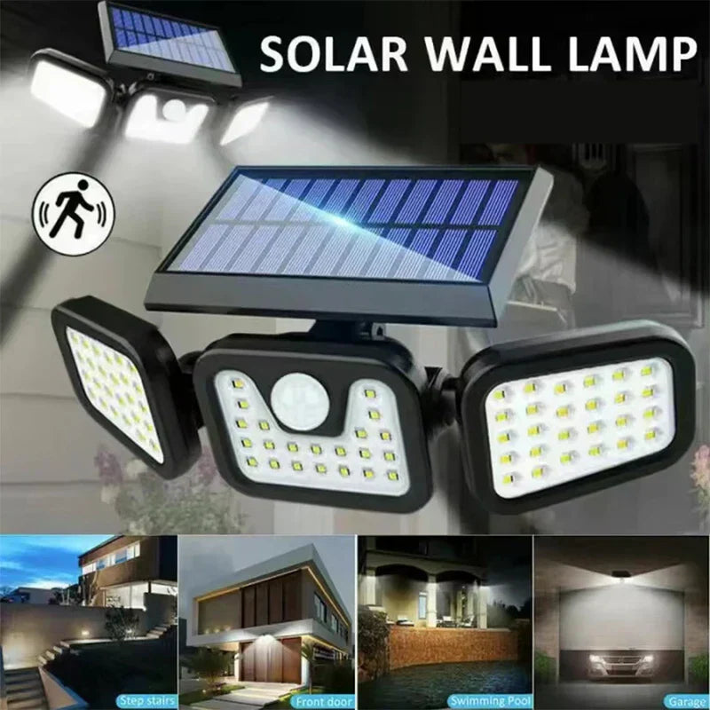 Solpaneldriven utomhusvägglampa