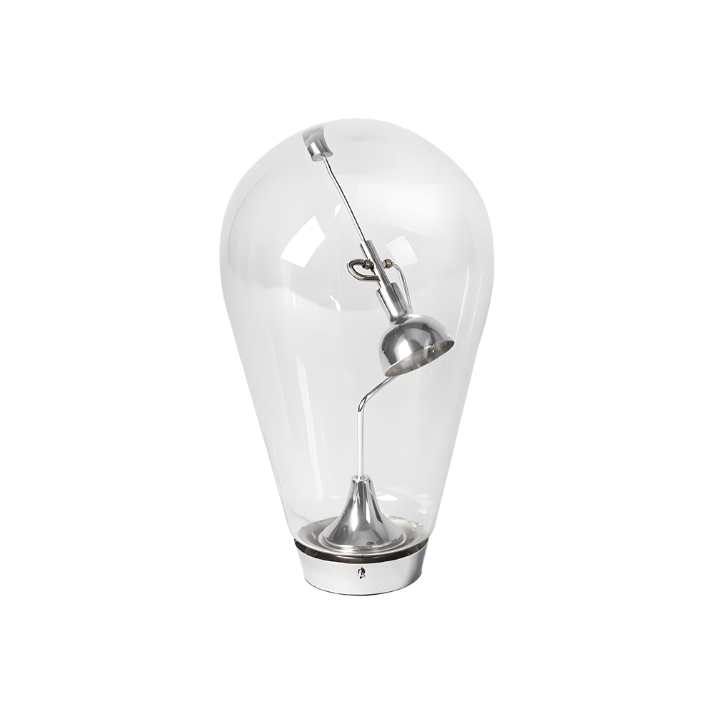 LumiMagnet - Glasklar Industriell Bordslampa med Dimming