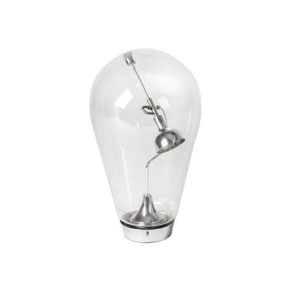 LumiMagnet - Glasklar Industriell Bordslampa med Dimming