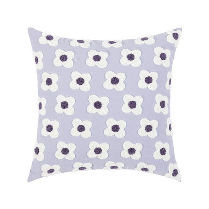Lustrous Floral Broderad Kuddöverdrag