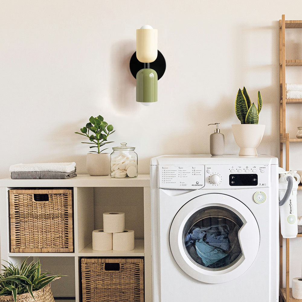 Modern Vintage Dubbelhuvud Utility Room Vägglampa - Stylistisk Belysning för Samtida Utrymmen