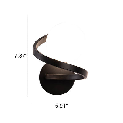 Modern minimalistisk böjd LED-vägglampa med 1 ljus