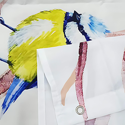 Naturlig Stil Fågel &amp; Trägrenar Duschdraperi