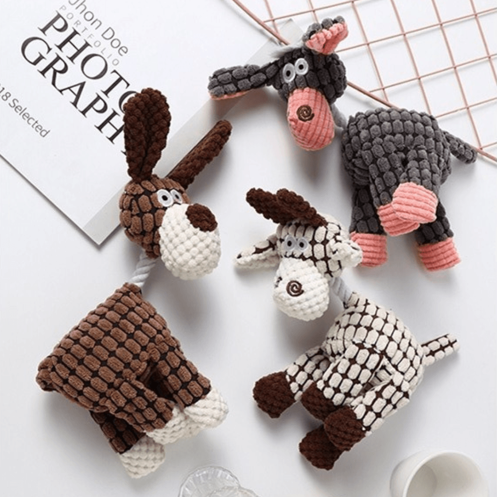 Hundleksak Platt Tug Set för Aggressiv Lek