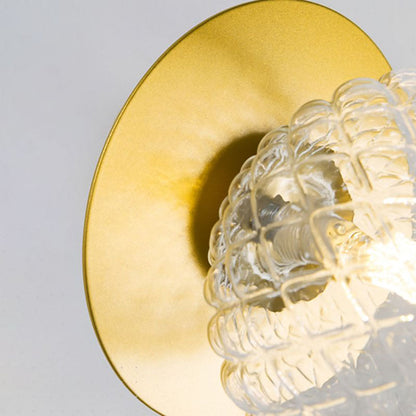 Valentina Modern LED Tak-/Vägglampa Matplats Svart/Guld Glas