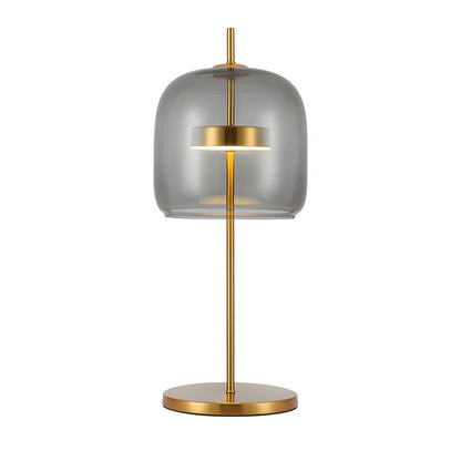MystiGlow - Bordslampa i Rökglas för en Stämningsfull Sovrum