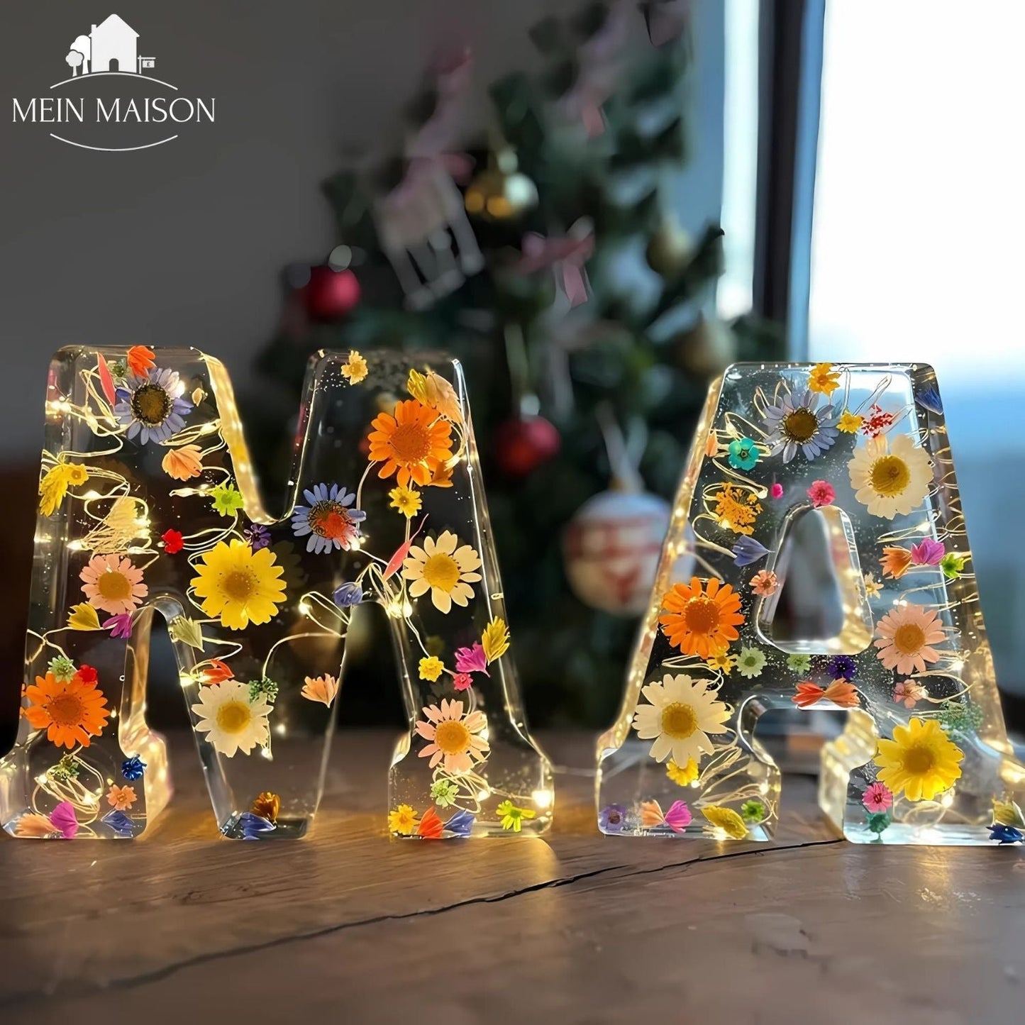 50% RABATT | FloraLetter™ - Blomsterlampbokstäver av harts