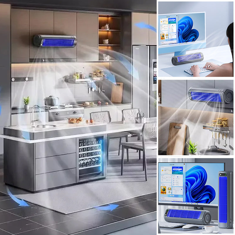 Carvallo Mobiles Klimatanläggning | 3-i-1 Fläkt & Väggmontering | 12 Timmes Batteri | Kompakt & Trådlös