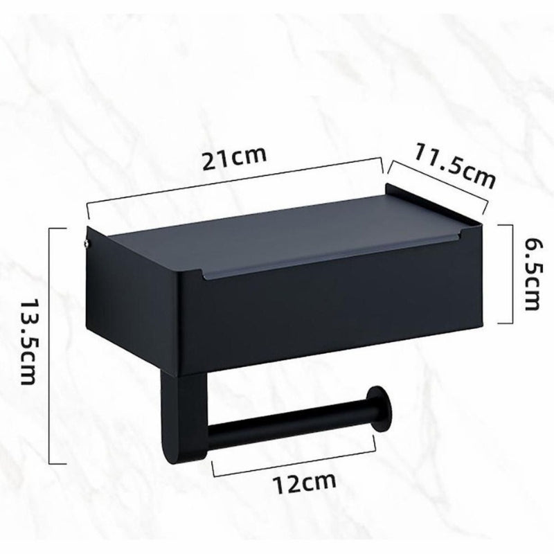 ShelfMate - Toalettpapperhållare med förvaringsutrymme och bricka för badrumsorganisation