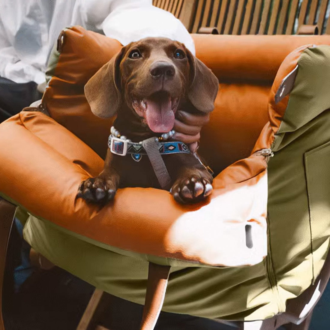 Faux läder hundbooster säng – Stilig, säker och bekväm