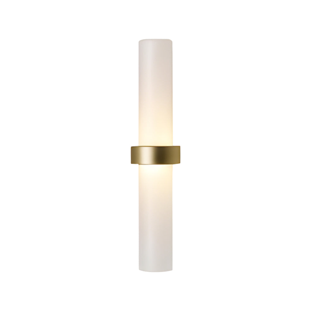 GlowLicht - Modern vägglampa av frostat glasrör i varm vit för vardagsrummet