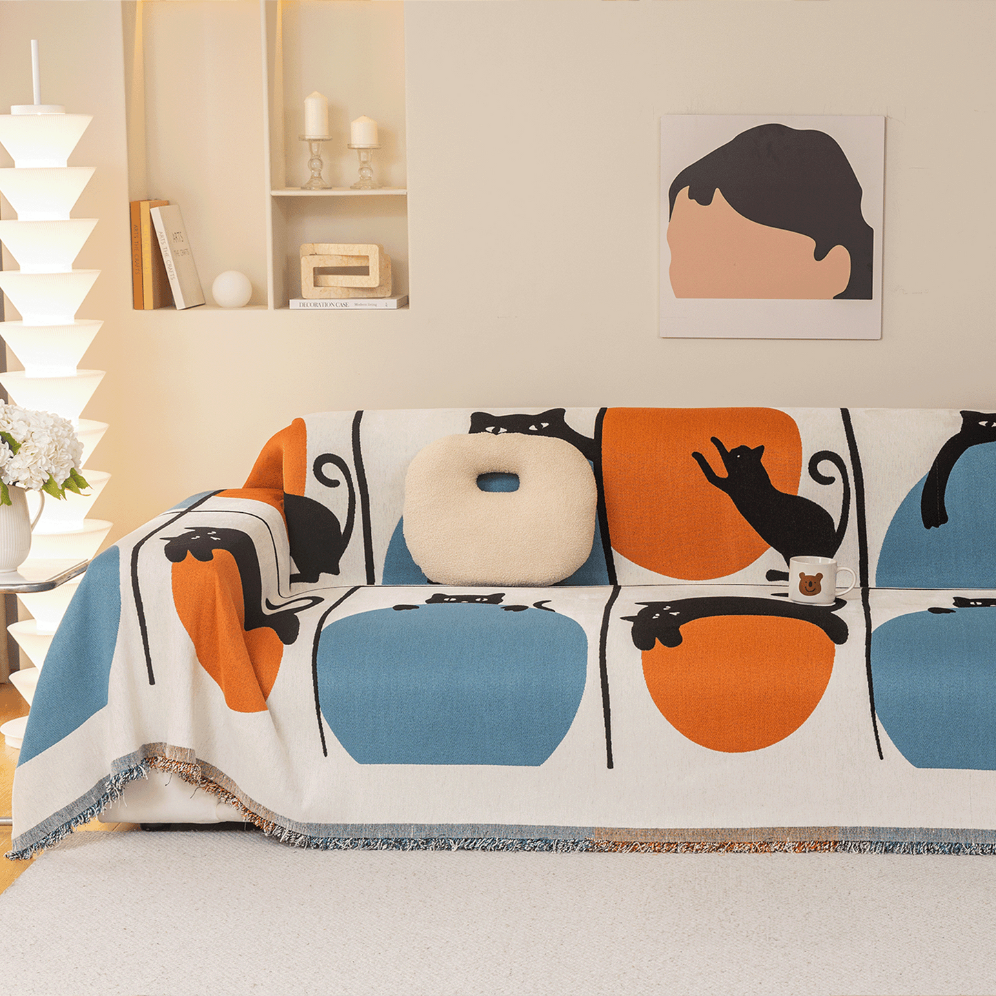 Lekfulla Paws Sofföverdrag - Modern, Stilig & Hållbar Soffskydd