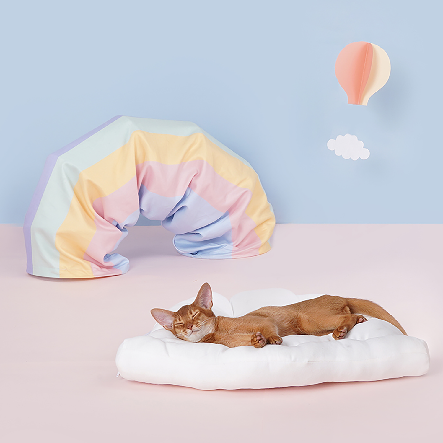 Candy Cloud Kattunnel – Mjuk, Mysig, och Lekfull