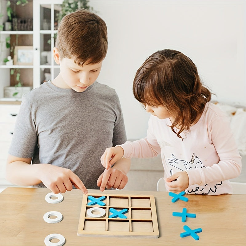 Trä Tic Tac Toe Barn Pusselspel