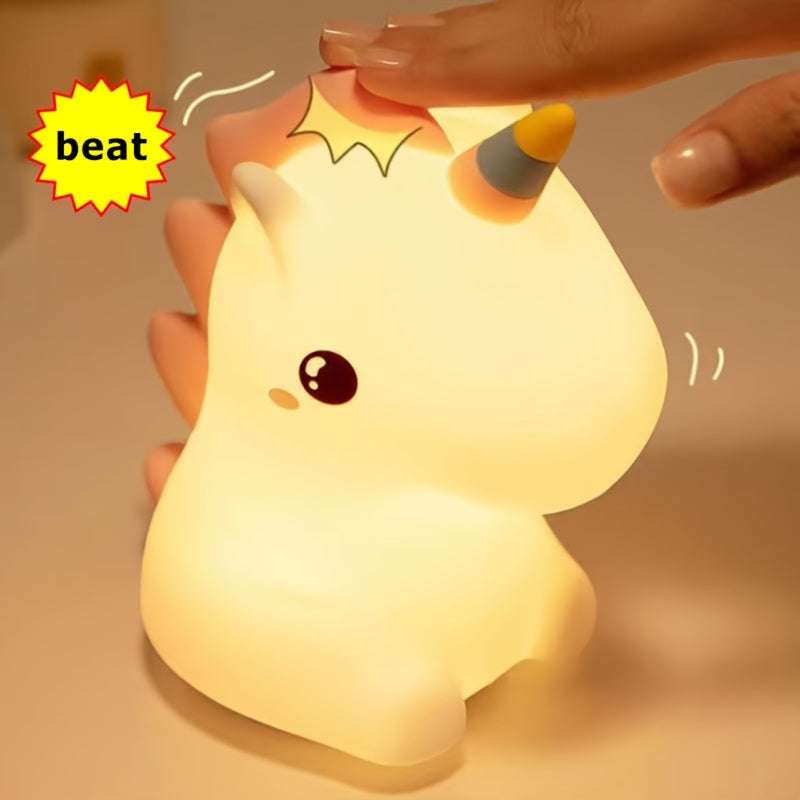 UnicornGlow - Varmt Enhörnings Nattlampa med 7 Färger och Ögonskydd