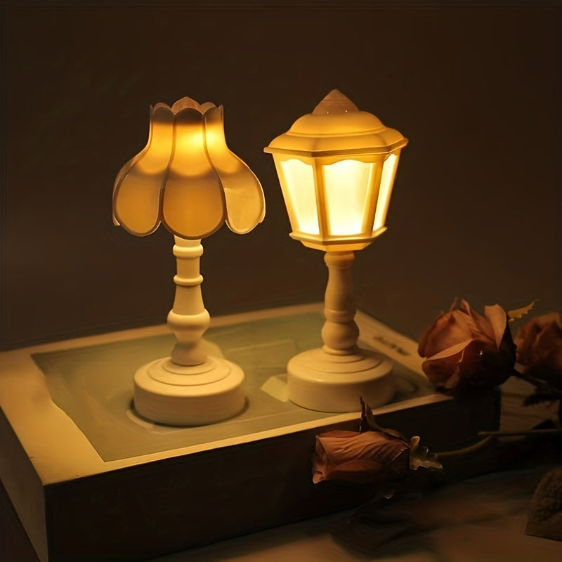 LumiDeco - Retro LED Mini Bordslampa Heminredning Nattlampa