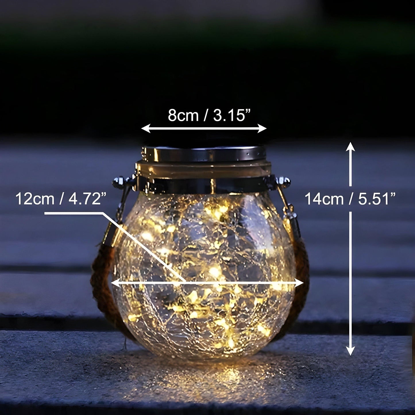 CrackJar Lampa - Crack Ball Glasburk Trädgårdsträd Hängande Ljus