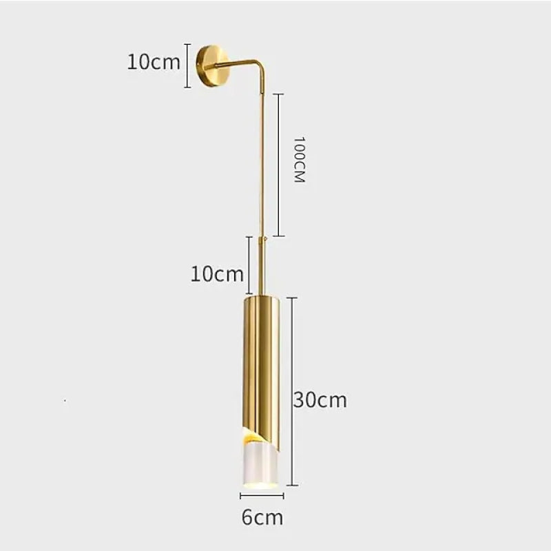 Elegant LED Vägglampa Guld/Svart Sovrum