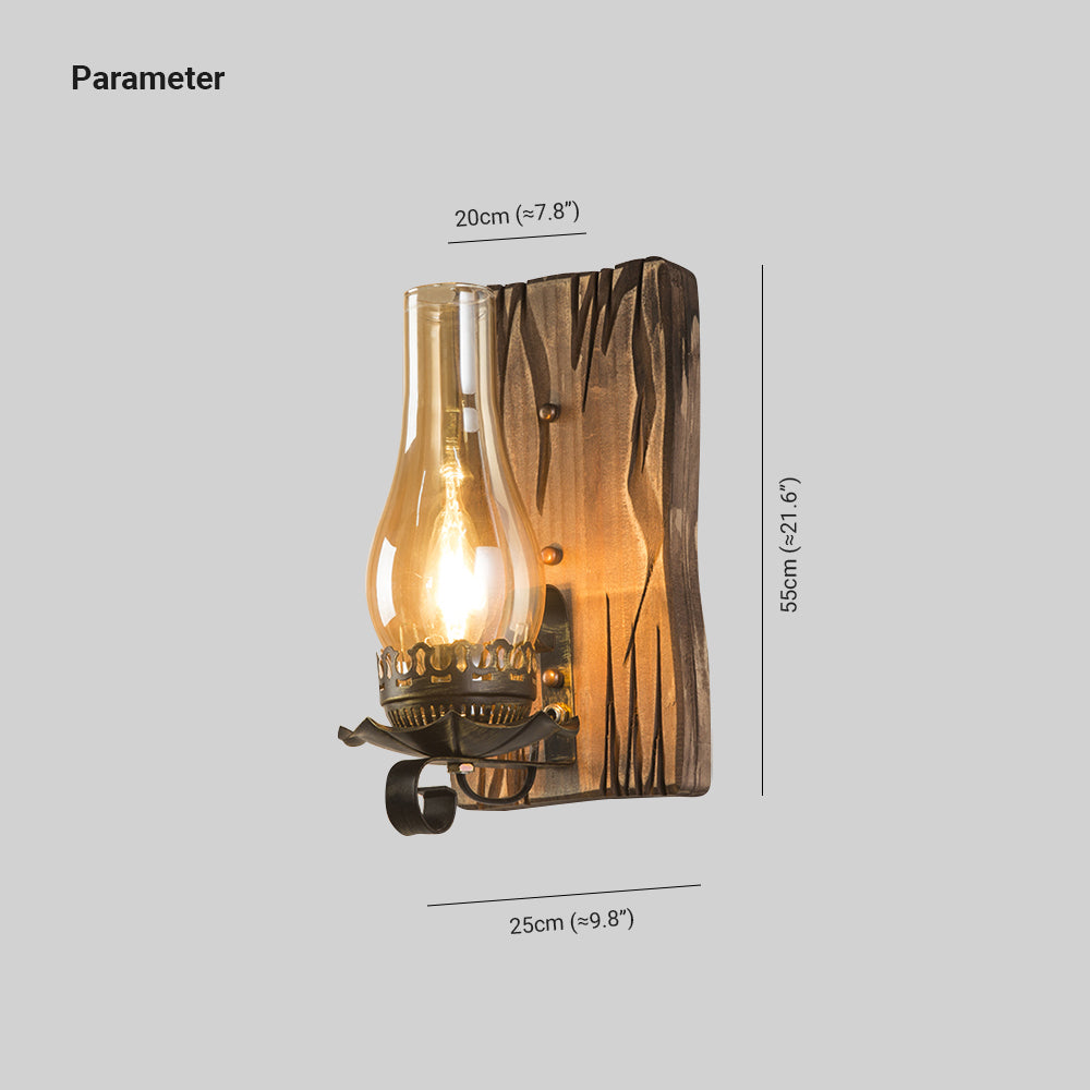Austin Vintage LED Vägglampa Inomhus Vardagsrum/Sovrum Trä