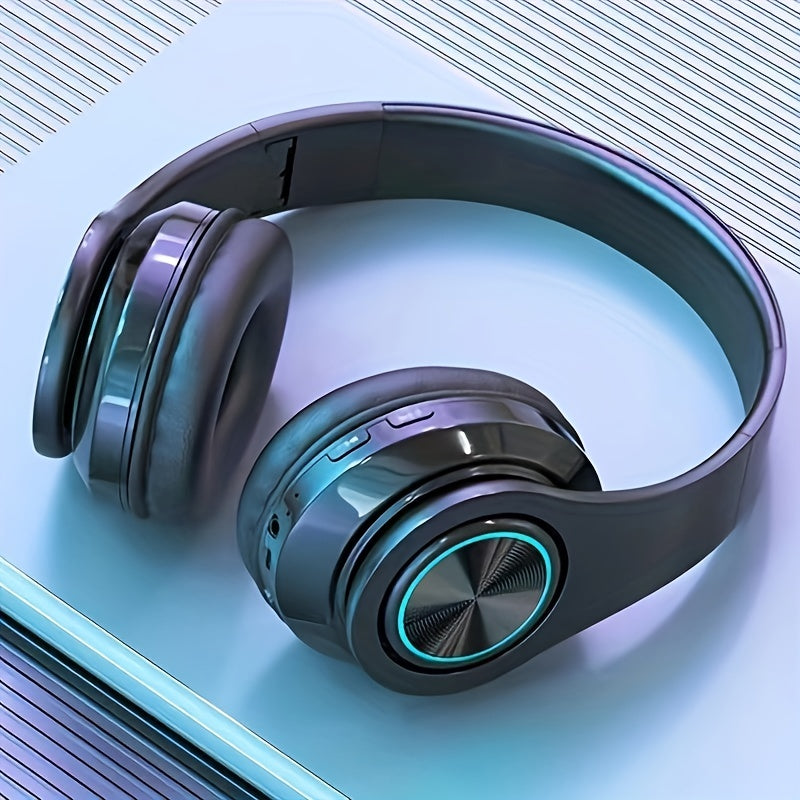 Trådlösa hörlurar LED-ljus över örat headset