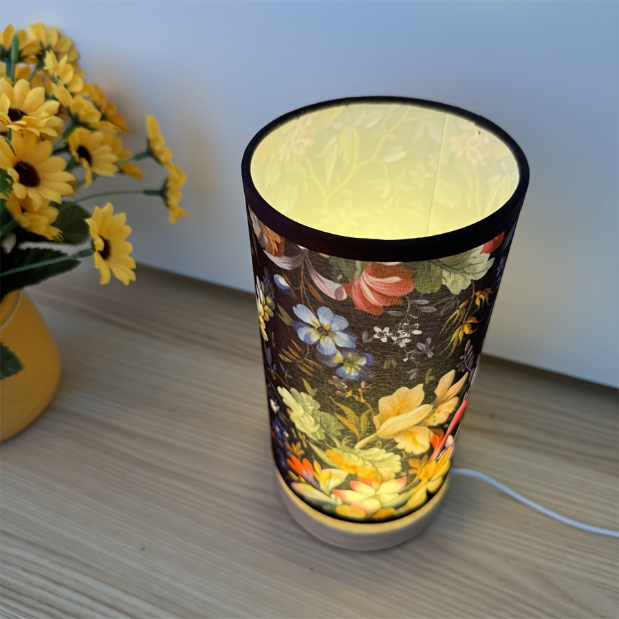 GlowWood - Fantasifull LED Bordslampa med Träbas