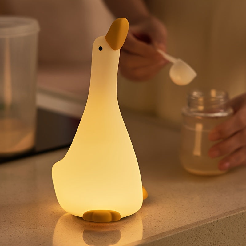 DreamDuck - Silikon Nattlampa med USB Uppladdningsbar Touchsensor och 3 Ljusstyrkor