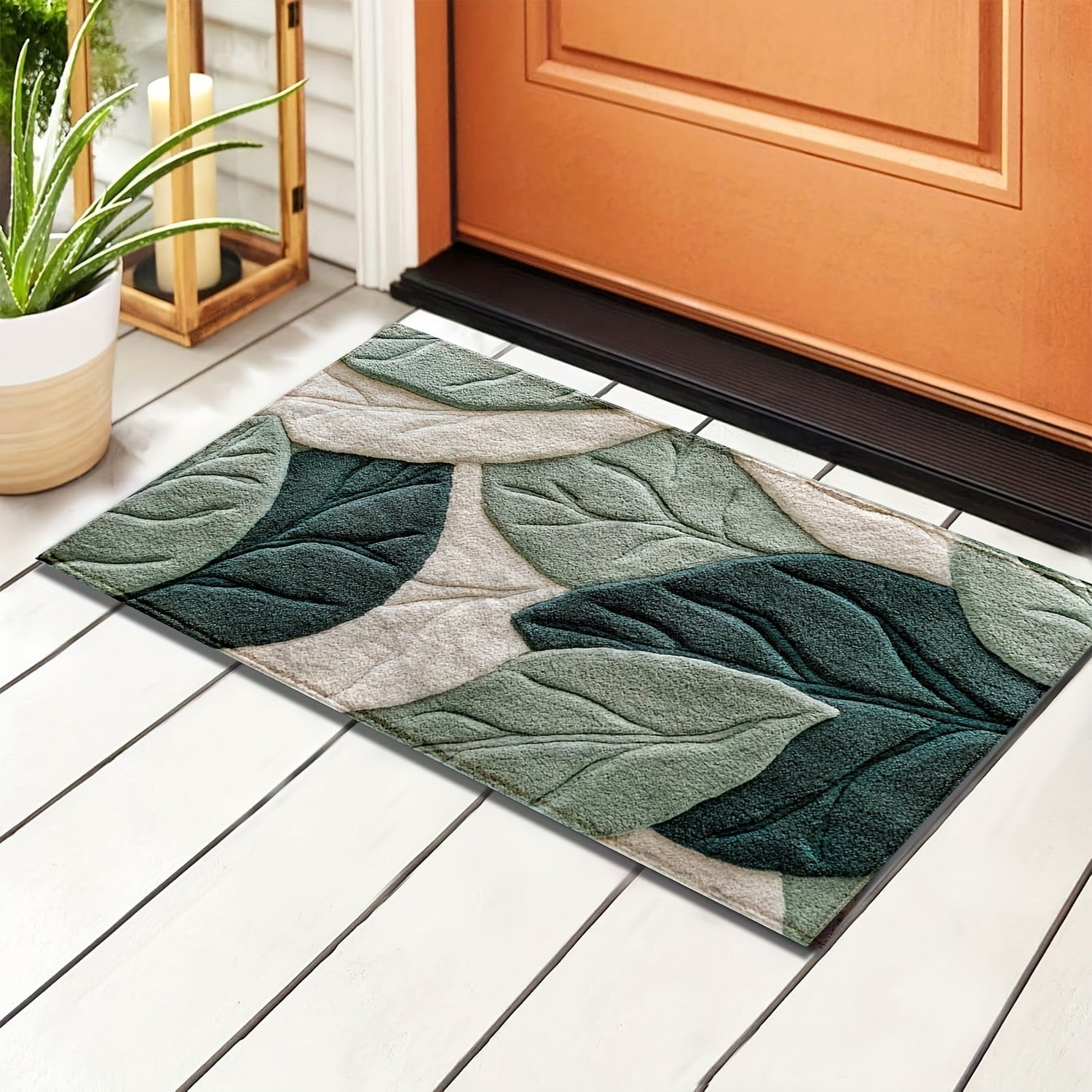 Leaf Badmat – Absorberande, Plysch och Bekväm för Badrummet