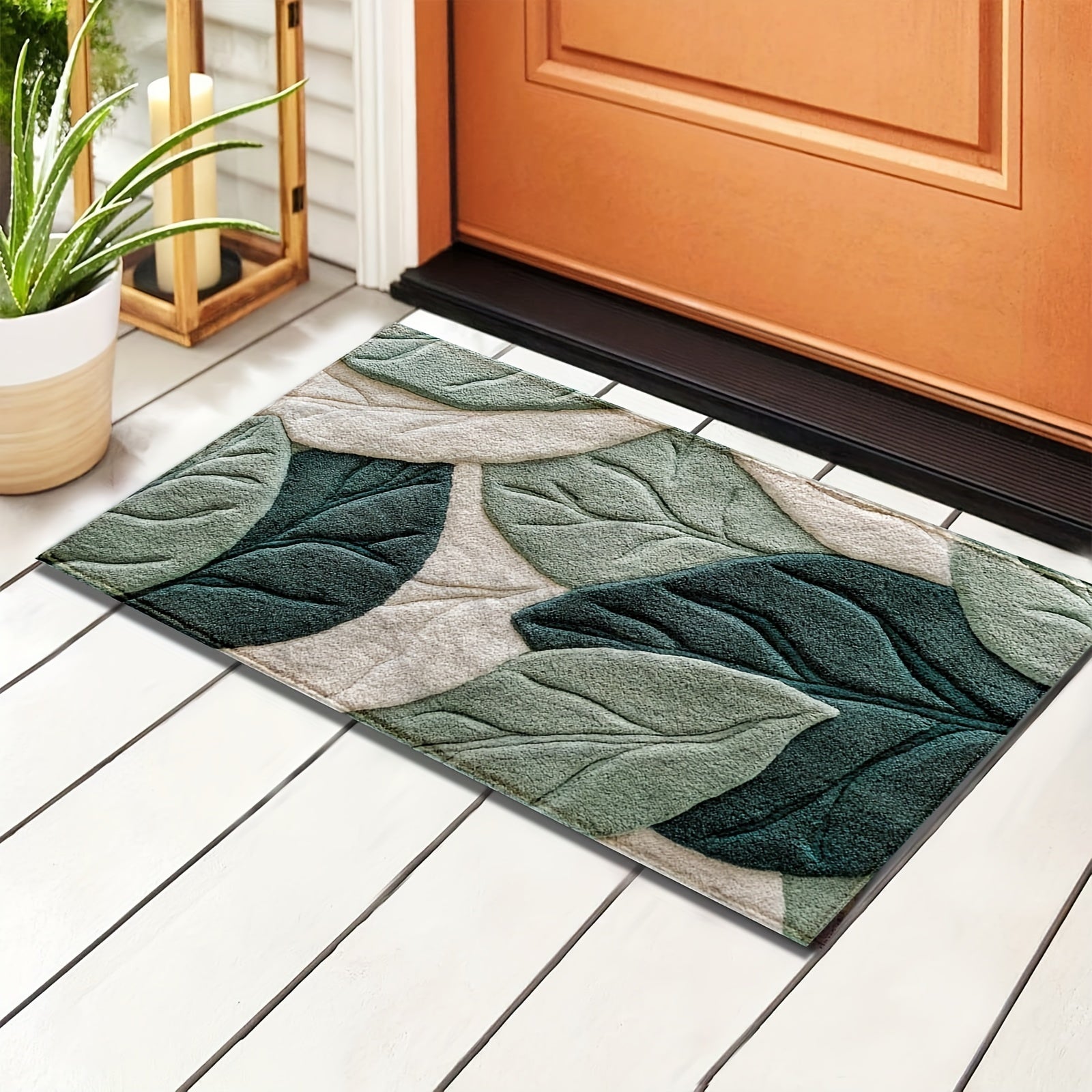 Leaf Badmat – Absorberande, Plysch och Bekväm för Badrummet